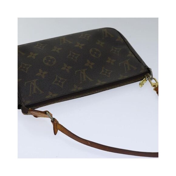 Pre Loved Louis Vuitton Pochette Flicie Monogram Clutch Women Brown Clutch Bags - Picture 6 of 8